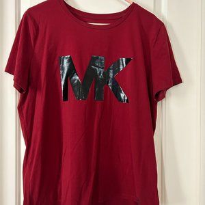 Burgundy MK Logo T-Shirt XL